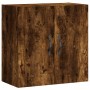 Armario de pared madera de ingeniería roble ahumado 60x31x60 cm