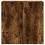 Armario de pared madera de ingeniería roble ahumado 60x31x60 cm