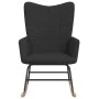 Silla mecedora de tela negra de vidaXL, Mecedoras - Ref: Foro24-328013, Precio: 121,21 €, Descuento: %