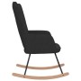 Silla mecedora de tela negra de vidaXL, Mecedoras - Ref: Foro24-328013, Precio: 122,88 €, Descuento: %