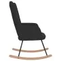Silla mecedora de tela negra de vidaXL, Mecedoras - Ref: Foro24-328013, Precio: 121,21 €, Descuento: %
