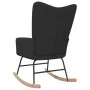 Silla mecedora de tela negra de vidaXL, Mecedoras - Ref: Foro24-328013, Precio: 121,21 €, Descuento: %