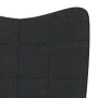 Silla mecedora de tela negra de vidaXL, Mecedoras - Ref: Foro24-328013, Precio: 121,21 €, Descuento: %