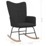 Silla mecedora de tela negra de vidaXL, Mecedoras - Ref: Foro24-328013, Precio: 121,21 €, Descuento: %