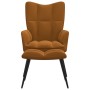 Brauner Samt-Entspannungssessel mit Fußstütze von vidaXL, Sessel - Ref: Foro24-328092, Preis: 110,99 €, Rabatt: %