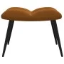 Brown velvet relaxation chair with footrest by vidaXL, Armchairs - Ref: Foro24-328092, Price: 146,12 €, Discount: %
