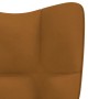 Brauner Samt-Entspannungssessel mit Fußstütze von vidaXL, Sessel - Ref: Foro24-328092, Preis: 110,99 €, Rabatt: %