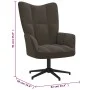 Sillón de relax de terciopelo gris oscuro de vidaXL, Sillones - Ref: Foro24-328096, Precio: 141,11 €, Descuento: %