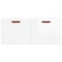 Armario de pared madera ingeniería blanco brillo 80x36,5x35 cm