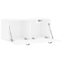 Armario de pared madera ingeniería blanco brillo 80x36,5x35 cm