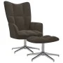 Relaxation chair with dark gray velvet stool by vidaXL, Armchairs - Ref: Foro24-328129, Price: 152,08 €, Discount: %