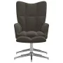 Relaxation chair with dark gray velvet stool by vidaXL, Armchairs - Ref: Foro24-328129, Price: 152,08 €, Discount: %