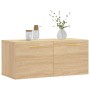 Armario de pared madera ingeniería roble Sonoma 80x36,5x35 cm
