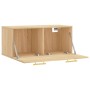 Armario de pared madera ingeniería roble Sonoma 80x36,5x35 cm