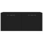 Armario de pared madera de ingeniería negro 80x36,5x35 cm