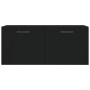 Armario de pared madera de ingeniería negro 80x36,5x35 cm