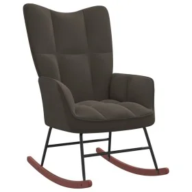 Dunkelgrauer Schaukelstuhl aus Samt von vidaXL, Schaukelstühle - Ref: Foro24-328140, Preis: 117,94 €, Rabatt: %