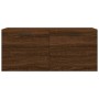 Armario de pared madera ingeniería marrón roble 80x36,5x35 cm