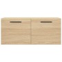Armario de pared madera ingeniería roble Sonoma 80x36,5x35 cm
