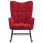 Silla mecedora de terciopelo rojo vino tinto de vidaXL, Mecedoras - Ref: Foro24-328144, Precio: 119,52 €, Descuento: %