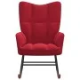Silla mecedora de terciopelo rojo vino tinto de vidaXL, Mecedoras - Ref: Foro24-328144, Precio: 117,82 €, Descuento: %