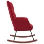 Silla mecedora de terciopelo rojo vino tinto de vidaXL, Mecedoras - Ref: Foro24-328144, Precio: 117,82 €, Descuento: %