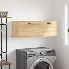 Armario de pared madera ingeniería roble Sonoma 100x36,5x35 cm en Taquillas y armarios de almacenamiento | Comprar online en For