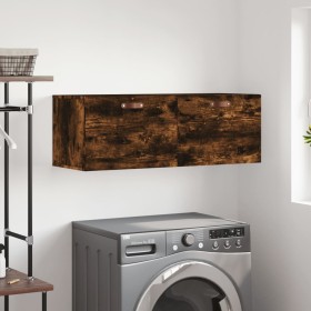 Armario de pared madera ingeniería roble ahumado 100x36,5x35 cm Armario de pared madera ingeniería roble ahumado 100x36,5x35 cm