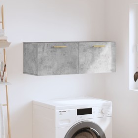 Armario de pared madera ingeniería gris hormigón 100x36,5x35 cm Armario de pared madera ingeniería gris hormigón 100x36,5x35 cm