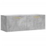 Armario de pared madera ingeniería gris hormigón 100x36,5x35 cm