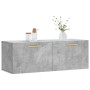 Armario de pared madera ingeniería gris hormigón 100x36,5x35 cm