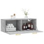 Armario de pared madera ingeniería gris hormigón 100x36,5x35 cm