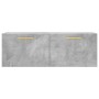 Armario de pared madera ingeniería gris hormigón 100x36,5x35 cm