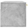 Armario de pared madera ingeniería gris hormigón 100x36,5x35 cm