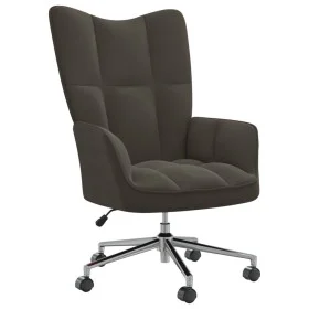 Dunkelgrauer Samt-Entspannungsstuhl von vidaXL, Sessel - Ref: Foro24-328162, Preis: 137,60 €, Rabatt: %