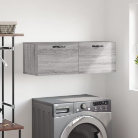 Armario de pared madera ingeniería gris Sonoma 100x36,5x35 cm Armario de pared madera ingeniería gris Sonoma 100x36,5x35 cm