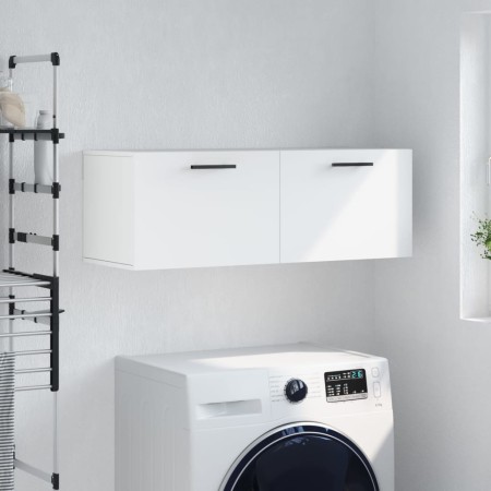 Armario de pared madera de ingeniería blanco 100x36,5x35 cm