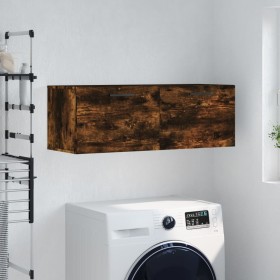 Armario de pared madera ingeniería roble ahumado 100x36,5x35 cm Armario de pared madera ingeniería roble ahumado 100x36,5x35 cm