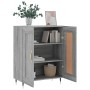 Aparador de madera de ingeniería gris Sonoma 69,5x34x90 cm