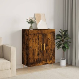 Aparador de madera de ingeniería roble ahumado 69,5x34x90 cm Aparador de madera de ingeniería roble ahumado 69,5x34x90 cm