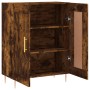 Aparador de madera de ingeniería roble ahumado 69,5x34x90 cm