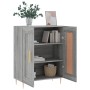 Aparador de madera de ingeniería gris Sonoma 69,5x34x90 cm