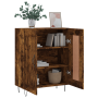 Aparador de madera de ingeniería roble ahumado 69,5x34x90 cm