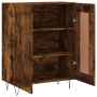Aparador de madera de ingeniería roble ahumado 69,5x34x90 cm
