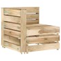 Set de muebles de jardín 4 pzas madera de pino impregnada verde
