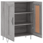 Aparador de madera de ingeniería gris Sonoma 69,5x34x90 cm