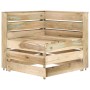 Set de muebles de jardín 4 pzas madera de pino impregnada verde
