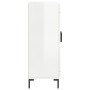 Aparador de madera contrachapada blanco brillante 69,5x34x90 cm en Aparadores | Comprar online en Foro24