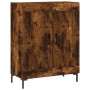 Aparador de madera de ingeniería roble ahumado 69,5x34x90 cm