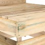 Set de muebles de jardín 4 pzas madera de pino impregnada verde